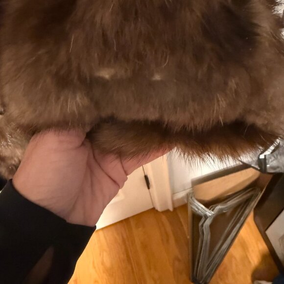 Sheared Mink with Sable Tuxedo Size Small - Picture 5 of 6